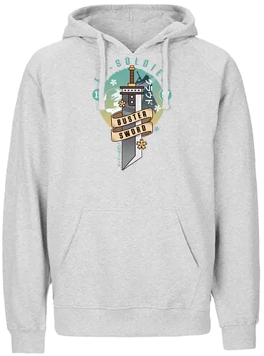 Cloud Buster Sword Emblem - Final, Final 7 rebirth, Villain, red xiii, nanaki, Gaming lockhart, Gaming gainsborough, aeris, Kweh, Cactus, game, video games, shinra, avalanche, Cloud - Fairtrade Hoodie