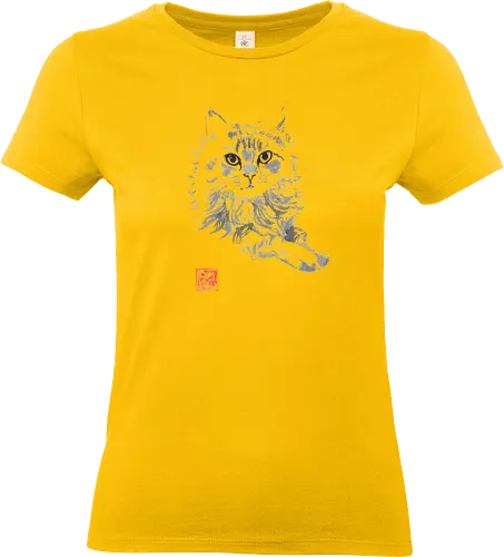 bonnie - cat, sumie, japan - Standard T-Shirt (Frauen)