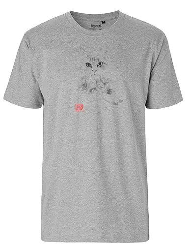 bonnie - cat, sumie, japan - Fairtrade T-Shirt