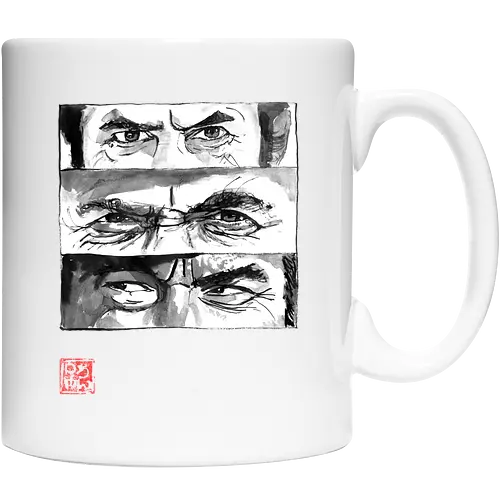eyes - the good, the bad, the ugly, clint eastwood, sumie, japan, cowboys - Keramiktasse
