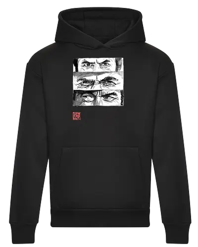 eyes - the good, the bad, the ugly, clint eastwood, sumie, japan, cowboys - Heavyweight Hoodie