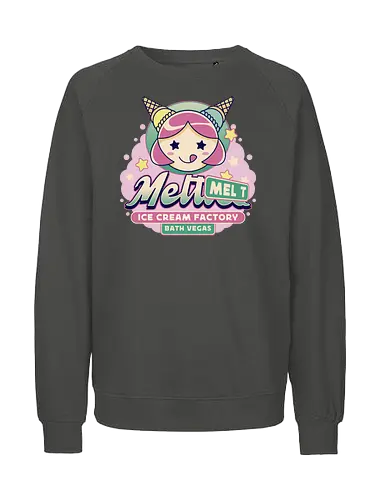 Bath Vegas Ice Cream - foamstars, baristador, video game, gaming, gamer, funny, mel t, ice cream, bath vegas, cute, kawaii, chibi, nerd, geek,  - Fairtrade Sweatshirt