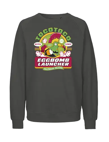 Tocotoco Weird Eggs - pal world, depresso, game, gaming, video game, gamer, survival, crafting, farming, monsters, bird, lamball, tocotoco, eggs, Pal - Fairtrade Sweatshirt