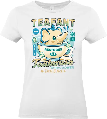 Teafant Cute Teahouse - pal world, depresso, game, gaming, video game, gamer, survival, crafting, farming, monsters, teafant, lamball, tea, coffee, , Pal - Standard T-Shirt (Frauen)