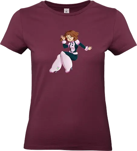 Float - mha, bnha, Academia, hero, uraraka, ochako, uraraka ochako, uravity, float, floaty, costume, hero costume, brown hair, brown eyes, pink, purplestar, purplestarphoenix, short hair, paw pads, girl, cute girl, cute, kawaii, hero outfit, anime, manga, Hiroaka - Standard T-Shirt (Frauen)