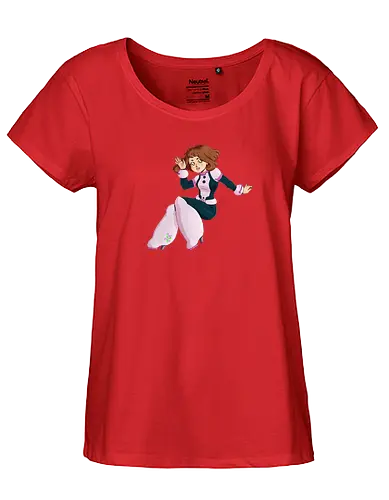 Float - mha, bnha, Academia, hero, uraraka, ochako, uraraka ochako, uravity, float, floaty, costume, hero costume, brown hair, brown eyes, pink, purplestar, purplestarphoenix, short hair, paw pads, girl, cute girl, cute, kawaii, hero outfit, anime, manga, Hiroaka - Fairtrade Girl Shirt