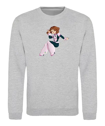 Float - mha, bnha, Academia, hero, uraraka, ochako, uraraka ochako, uravity, float, floaty, costume, hero costume, brown hair, brown eyes, pink, purplestar, purplestarphoenix, short hair, paw pads, girl, cute girl, cute, kawaii, hero outfit, anime, manga, Hiroaka - Sweatshirt
