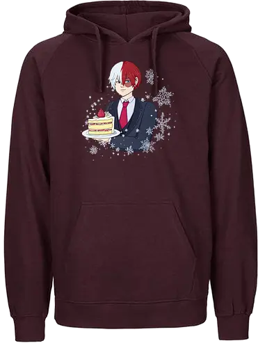 Shotocake - mha, bnha, shouto todoroki, todorokishouto, shoutotodoroki, shotocake, shoutocake, strawberryshortcake, shortcake, strawberries, suit, creamsuit, threepiecesuit, snowflakes, snow, heterochromia, blueeyes, greyeyes, redhair, whitehair, redwhitehair, splitcolorhair, purplestarphoenix, hiroaka, hiroaka - Fairtrade Hoodie