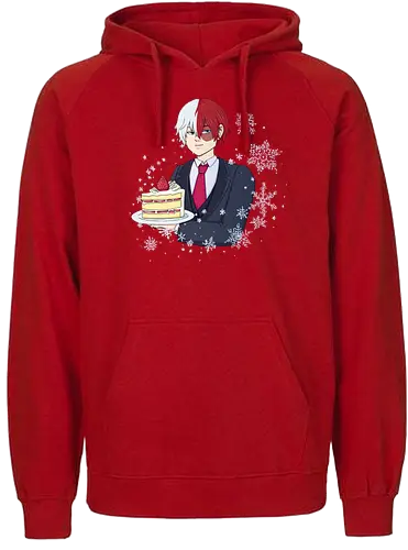 Shotocake - mha, bnha, shouto todoroki, todorokishouto, shoutotodoroki, shotocake, shoutocake, strawberryshortcake, shortcake, strawberries, suit, creamsuit, threepiecesuit, snowflakes, snow, heterochromia, blueeyes, greyeyes, redhair, whitehair, redwhitehair, splitcolorhair, purplestarphoenix, hiroaka, hiroaka - Fairtrade Hoodie