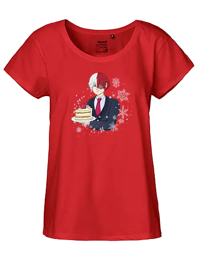 Shotocake - mha, bnha, shouto todoroki, todorokishouto, shoutotodoroki, shotocake, shoutocake, strawberryshortcake, shortcake, strawberries, suit, creamsuit, threepiecesuit, snowflakes, snow, heterochromia, blueeyes, greyeyes, redhair, whitehair, redwhitehair, splitcolorhair, purplestarphoenix, hiroaka, hiroaka - Fairtrade Girl Shirt