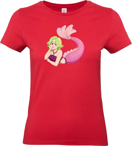 Cami - cami, Pirate, anime, mermaid, pink, pink mermaid, green hair, magentaeyes, pink eyes, bikini, bikini top, pale, blush, beach, purplestarphoenix - Standard T-Shirt (Frauen)