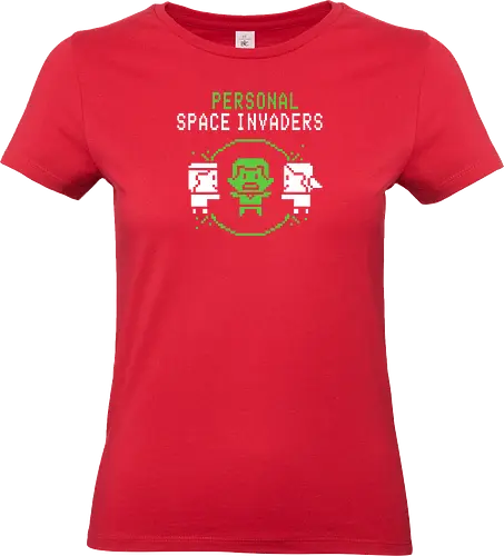 Personal Space Invaders - Video games, gaming, cute game shirts, cute video game designs, space invaders, personal space, introvert - Standard T-Shirt (Frauen)