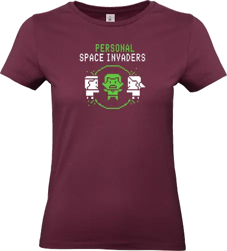 Personal Space Invaders - Video games, gaming, cute game shirts, cute video game designs, space invaders, personal space, introvert - Standard T-Shirt (Frauen)