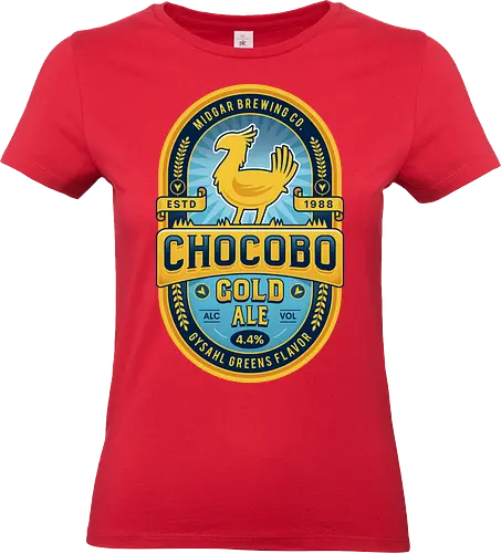 Kweh Gold Beer Emblem - final, fantasy, ff7, Gaming lockhart, Kupo, Kweh, avalanche, midgar, video game, fat Kweh, gysahl greens, Cloud, Villain, gaming, gamer - Standard T-Shirt (Frauen)