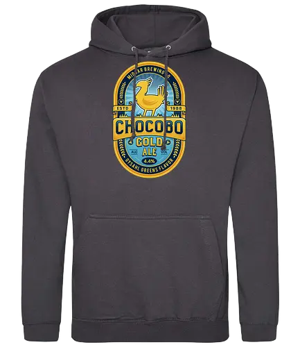 Kweh Gold Beer Emblem - final, fantasy, ff7, Gaming lockhart, Kupo, Kweh, avalanche, midgar, video game, fat Kweh, gysahl greens, Cloud, Villain, gaming, gamer - Standard Hoodie