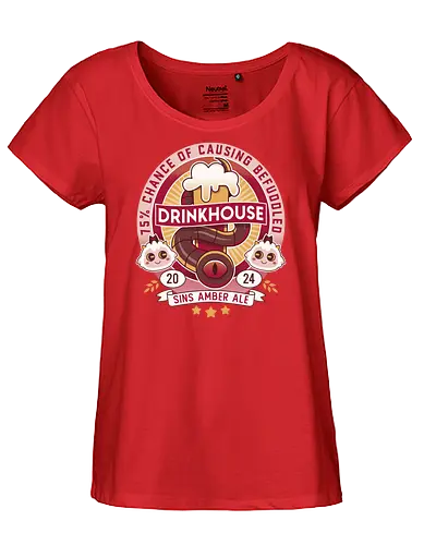 Befuddled Sin Amber Ale - cult, flesh, aesthetic, cute, kawaii, animal, the lamb, beer, geek, nerd, otaku, the one who waits, the cult, beer, video game, gaming, indie game, game - Fairtrade Girl Shirt