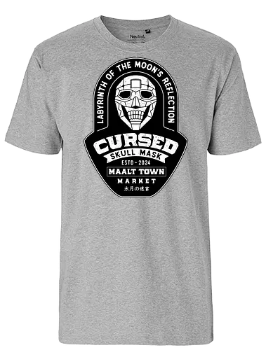 Maalt Town Curse Emblem - unwanted, undead, adventurer, anime, manga, japan, japanese, rentt faina, lorrane vivie, sheila ibarss, rina rupaage, adventure, skull, thralls, vampire, fantasy, otaku,  - Fairtrade T-Shirt