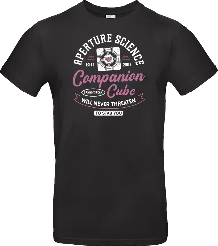 Companion Cube Crest - portal, companion cube, portal 2, portal revolution, aperture laboratories, aperture science, half life, the cake is a lie, potato, glados, black mesa, gaming, video games, gamer, chell,  - Standard T-Shirt