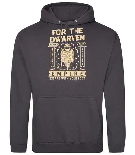 Escape With Your Loot - below, the stone, dwarven, dwarf, mine, mining, descent, roguelike, roguelite, indie game, gamer, gaming, video games, rpg, jrpg, adventure,  - Standard Hoodie