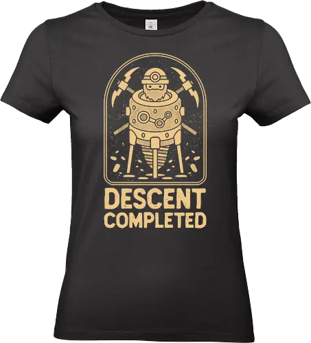 Descent Completed Crest - below, the stone, dwarven, dwarf, mine, mining, descent, roguelike, roguelite, indie game, gamer, gaming, video games, rpg, jrpg, adventure,  - Standard T-Shirt (Frauen)