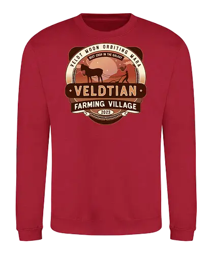 Veldtian Farming Village Emblem - rebel, moon, a child of fire, movie, film, science fiction, rebel moon a child of fire, jimmy, space, adventure, TV, kora, nemesis, tarak decimus, atticus noble, veldt resistance, fantasy - Sweatshirt