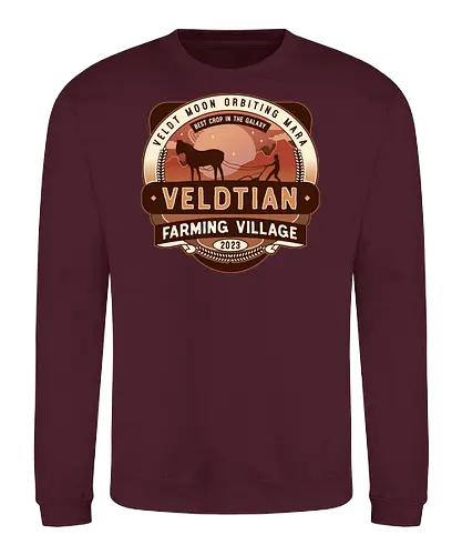 Veldtian Farming Village Emblem - rebel, moon, a child of fire, movie, film, science fiction, rebel moon a child of fire, jimmy, space, adventure, TV, kora, nemesis, tarak decimus, atticus noble, veldt resistance, fantasy - Sweatshirt