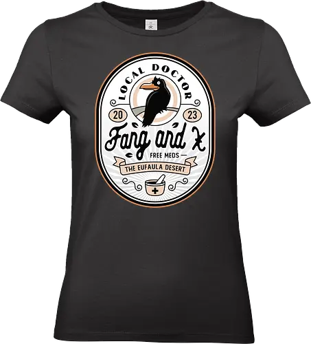 Fang and X Clinic Crest - my time, at sandrock, my time at portia, indie game, gaming, gamer, video games, fang, farming simulator, rpg, adventure, harvest, sand, wild yakmel, pen, hazardous ruins - Standard T-Shirt (Frauen)
