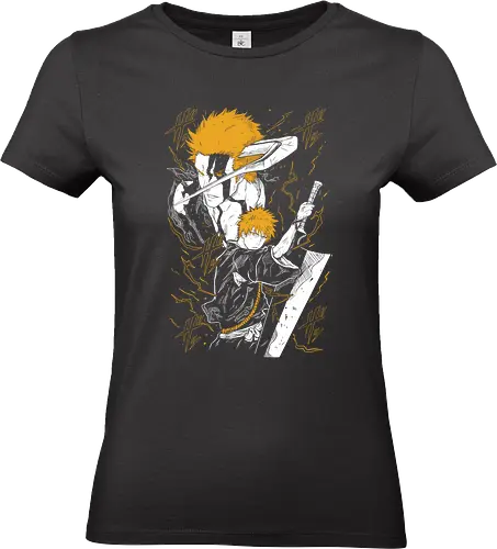 The Substitute Reaper - Aesthetic, Aggressive, Angry, Anime, Gamer, Gift, Monster, Power, Warrior, Manga Style, Swordsman, Demon, Cool, Manga, Zylixzen, Substitute, Hollow, The Strongest, Devil, Yellow, Japanese Art, Otaku, Soul, Society - Standard T-Shirt (Frauen)