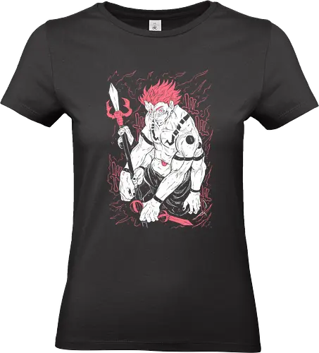 Sukuna The King Of Curses - Aesthetic, Aggressive, Angry, Anime, Gamer, Gift, Pink, Power, Legend, Imaginary Demon, Japanese Art, Manga Style, Manga, Zylixzen, Devil, Jujutsu, Yuji, Itadori, Disgraced One, The Strongest, Fighter, Otaku, Warrior, Demon, Curses, Sorcerer - Standard T-Shirt (Frauen)