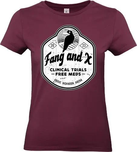 Fang and X Clinic Emblem - my time, at sandrock, my time at portia, indie game, gaming, gamer, video games, fang, farming simulator, rpg, adventure, harvest, sand, wild yakmel, pen, hazardous ruins - Standard T-Shirt (Frauen)