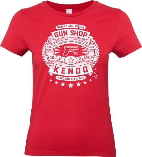 Kendo Gun Shop Grunge - resident, evil, jill valentine, leon s kennedy, biohazard, umbrella corporation, raccoon city, albert wesker, chris redfield, tricell africa, stars, sheva alomar, video game, gaming, gamer - Standard T-Shirt (Frauen)