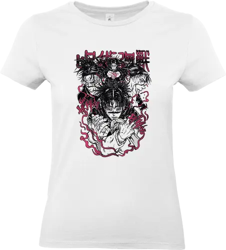 Cursed Spirit - Aesthetic, Aggressive, Angry, Blood Body, Anime, Gamer, Gift, Red, Monster, Power, Devil, Japanese Art, Manga Style, Demon, Manga, Zylixzen, Jujutsu, Half Cursed, Spirit, Fighter, Otaku, Warrior - Standard T-Shirt (Frauen)