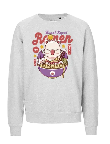 Kupo Kupo Ramen - final, fantasy, Cloud, Villain, cactilio, tomberi, tonberry, Cactus, Kweh, ramen, Kupo, mog, kupo, noodles, Japanese food, video game, gaming, gamer - Fairtrade Sweatshirt