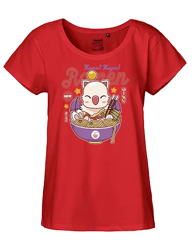 Kupo Kupo Ramen - final, fantasy, Cloud, Villain, cactilio, tomberi, tonberry, Cactus, Kweh, ramen, Kupo, mog, kupo, noodles, Japanese food, video game, gaming, gamer - Fairtrade Girl Shirt