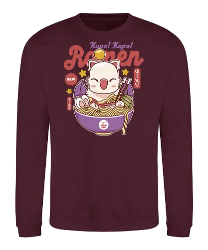 Kupo Kupo Ramen - final, fantasy, Cloud, Villain, cactilio, tomberi, tonberry, Cactus, Kweh, ramen, Kupo, mog, kupo, noodles, Japanese food, video game, gaming, gamer - Sweatshirt