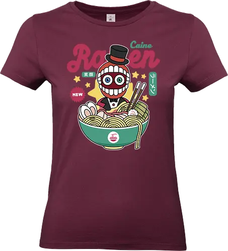 Ringleader Caine Ramen - the amazing, digital circus, pomni, jax, kinger, zooble, ragatha, gangle, digital circus, the amazing circus, tadc, clown, jester, cartoon, kaufmo, ramen - Standard T-Shirt (Frauen)