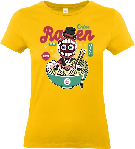 Ringleader Caine Ramen - the amazing, digital circus, pomni, jax, kinger, zooble, ragatha, gangle, digital circus, the amazing circus, tadc, clown, jester, cartoon, kaufmo, ramen - Standard T-Shirt (Frauen)