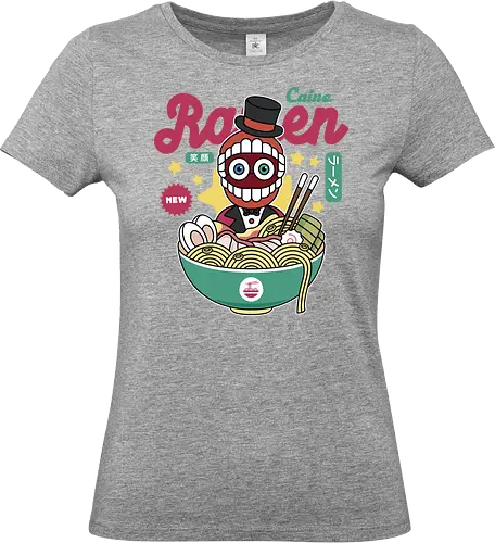 Ringleader Caine Ramen - the amazing, digital circus, pomni, jax, kinger, zooble, ragatha, gangle, digital circus, the amazing circus, tadc, clown, jester, cartoon, kaufmo, ramen - Standard T-Shirt (Frauen)