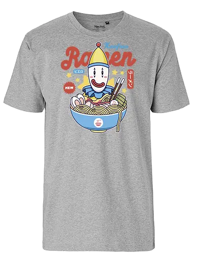 Kaufmo Clown Ramen - the amazing, digital circus, pomni, jax, kinger, zooble, ragatha, gangle, digital circus, the amazing circus, tadc, clown, jester, cartoon, kaufmo, ramen - Fairtrade T-Shirt