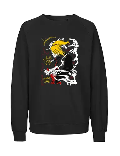 The Explosive Ninja - Aesthetic, Aggressive, Angry, Anime, Gamer, Gift, Kawaii, Monster, Power, Warrior, Manga Style, Ninja, Cool, Manga, Zylixzen, Demon, Stronger, Devil, Japanese Art, Otaku, Explosive, Kekkei, Genkai - Fairtrade Sweatshirt