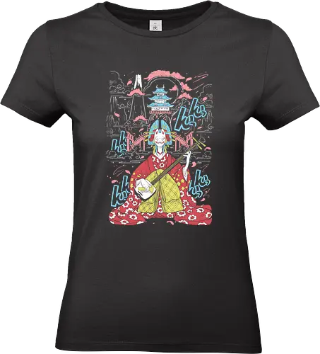 The Highest Ranking Geisha - Aesthetic, Japanese Art, Angry, Anime, Gamer, Gift, Power, Manga Style, Pirate, Cool, Manga, Zylixzen, Aggressive, Pirates, Piece, Otaku, One, red sunset, Straw Hat, Warrior - Standard T-Shirt (Frauen)