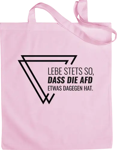 Lebe stets so... - schwarz - Stoffbeutel