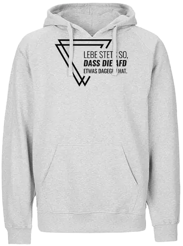 Lebe stets so... - schwarz - Fairtrade Hoodie