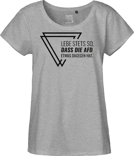 Lebe stets so... - schwarz - Fairtrade Girl Shirt