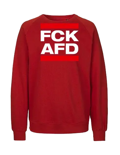 FCK AFD - weiß - Fairtrade Sweatshirt