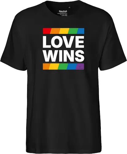 LOVE WINS - weiß - Fairtrade T-Shirt