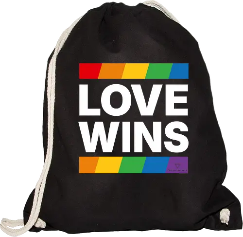 LOVE WINS - weiß - Sportbeutel