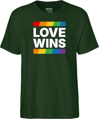 LOVE WINS - weiß - Fairtrade T-Shirt