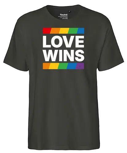 LOVE WINS - weiß - Fairtrade T-Shirt