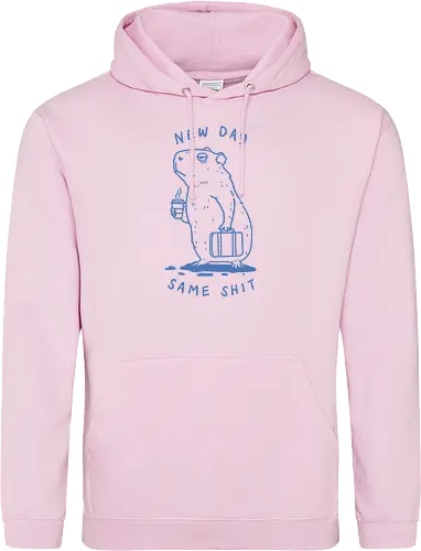 Lazy Morning - capy, capybara, lazy morning, morning coffee, coffee, i hate monday, capy coffee, minimalist - Standard Hoodie